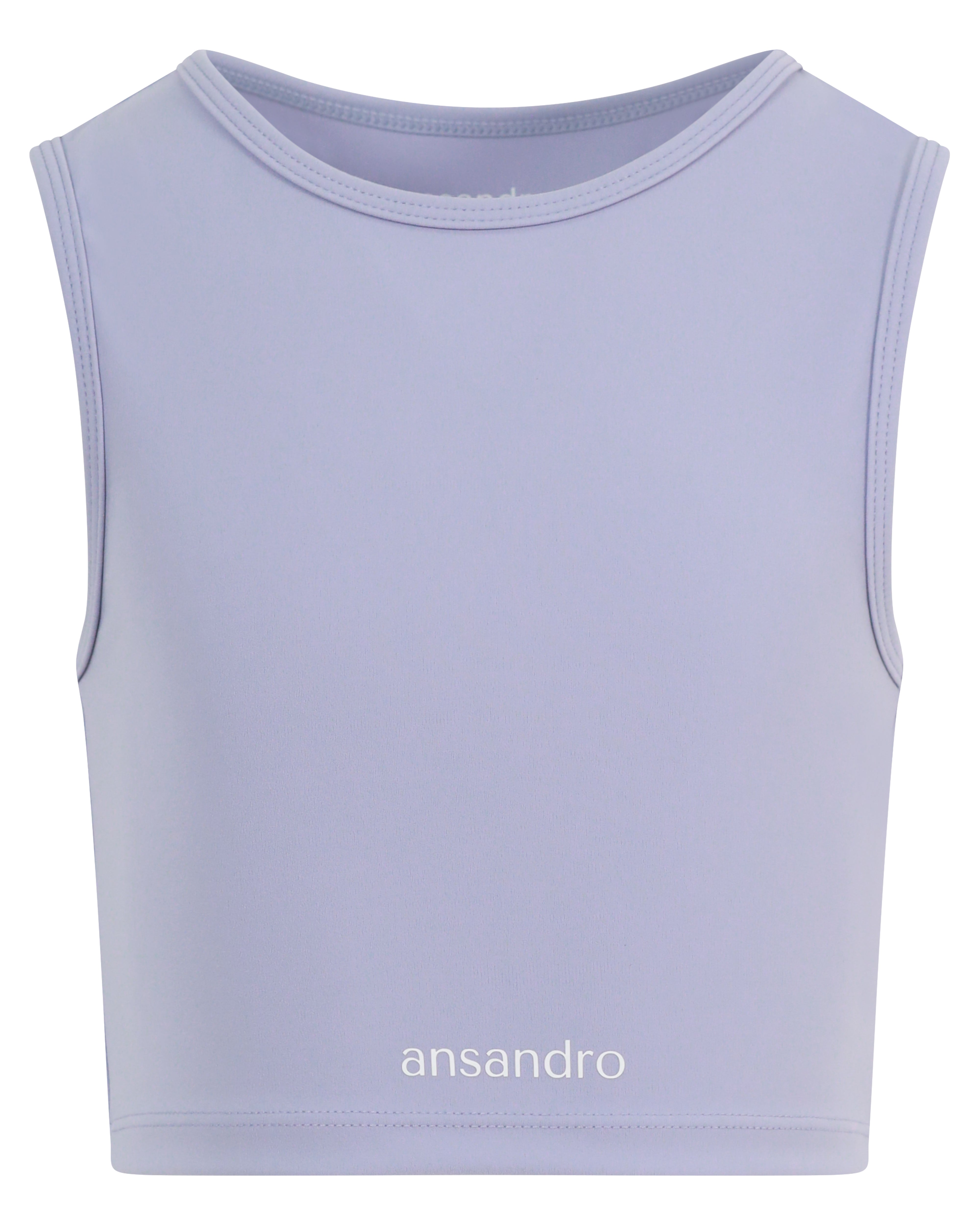 Girls' cropped coral tank - perfect for dance, yoga, and everyday wear - Front view