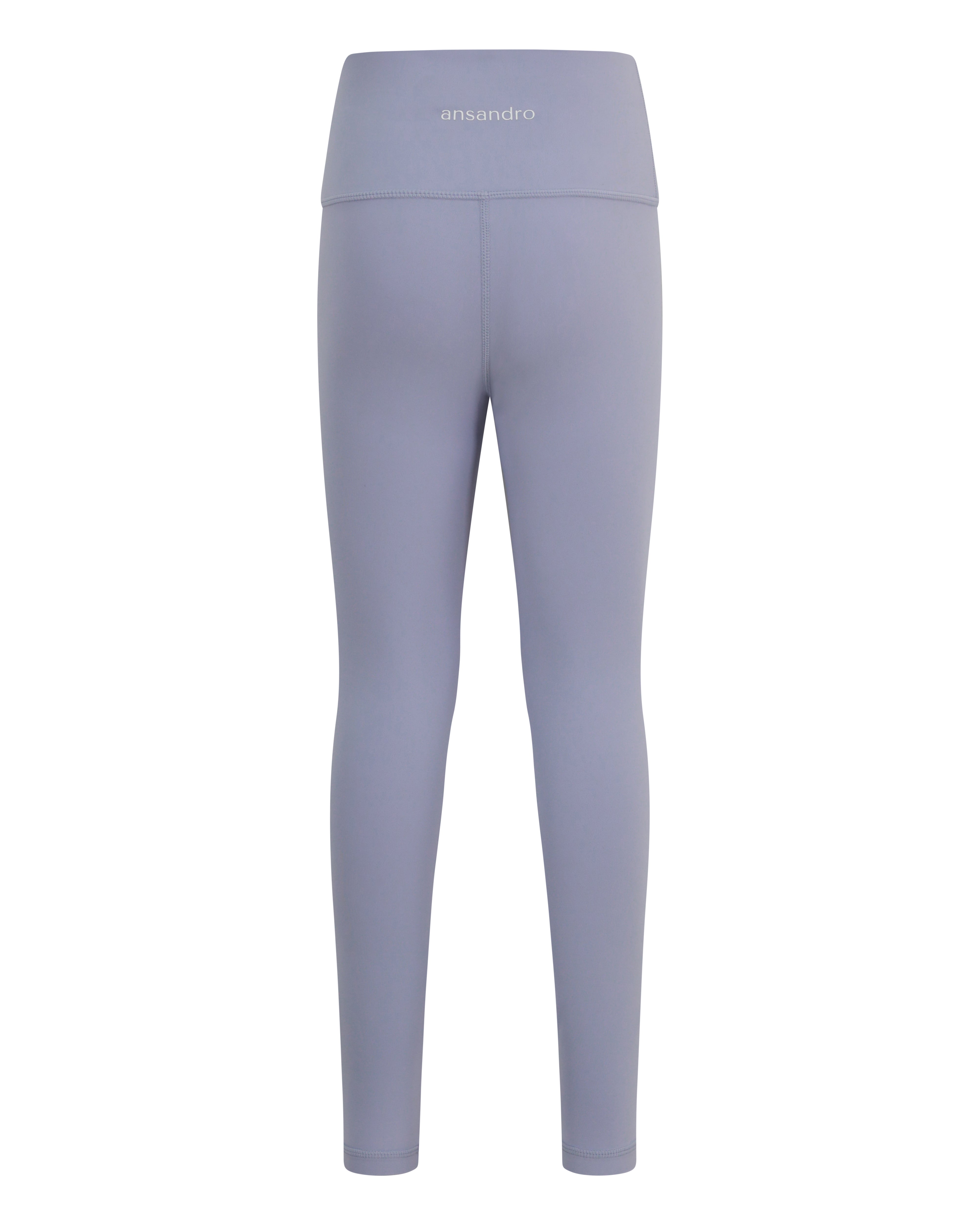 Soft and stretchy high-waisted leggings for children girls - Ansandro activewear - lilac leggings back view