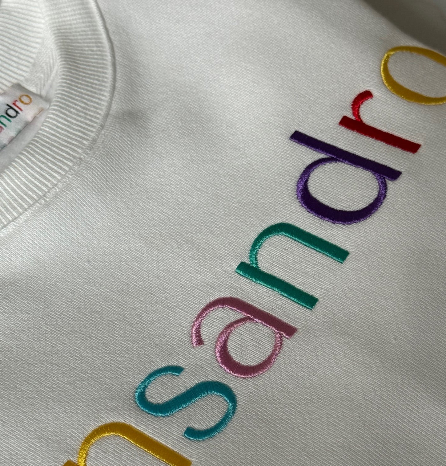 Kids' branded lightweight sweatshirt in white - 100% cotton comfort