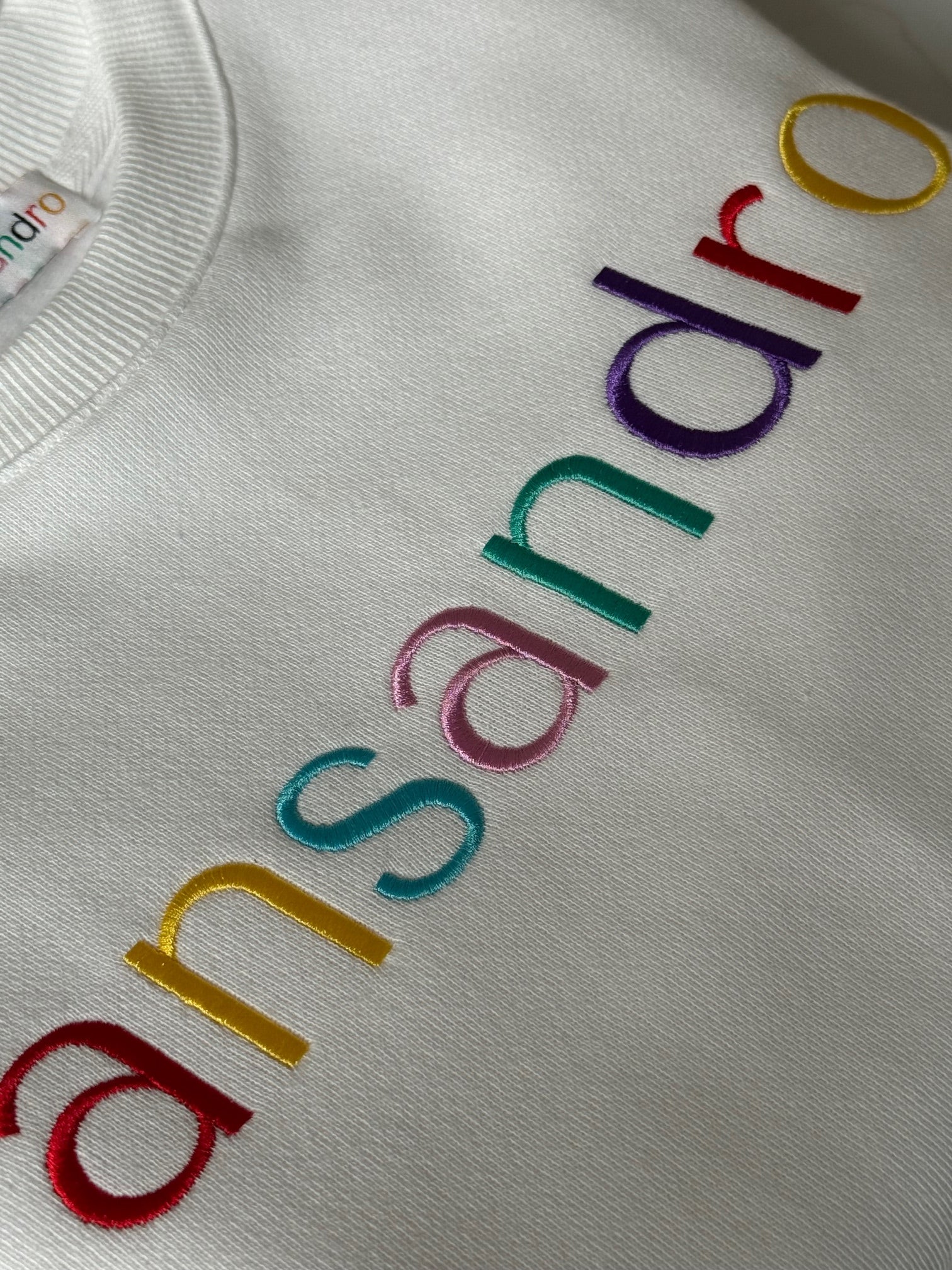 Kids' branded lightweight sweatshirt in white - 100% cotton comfort