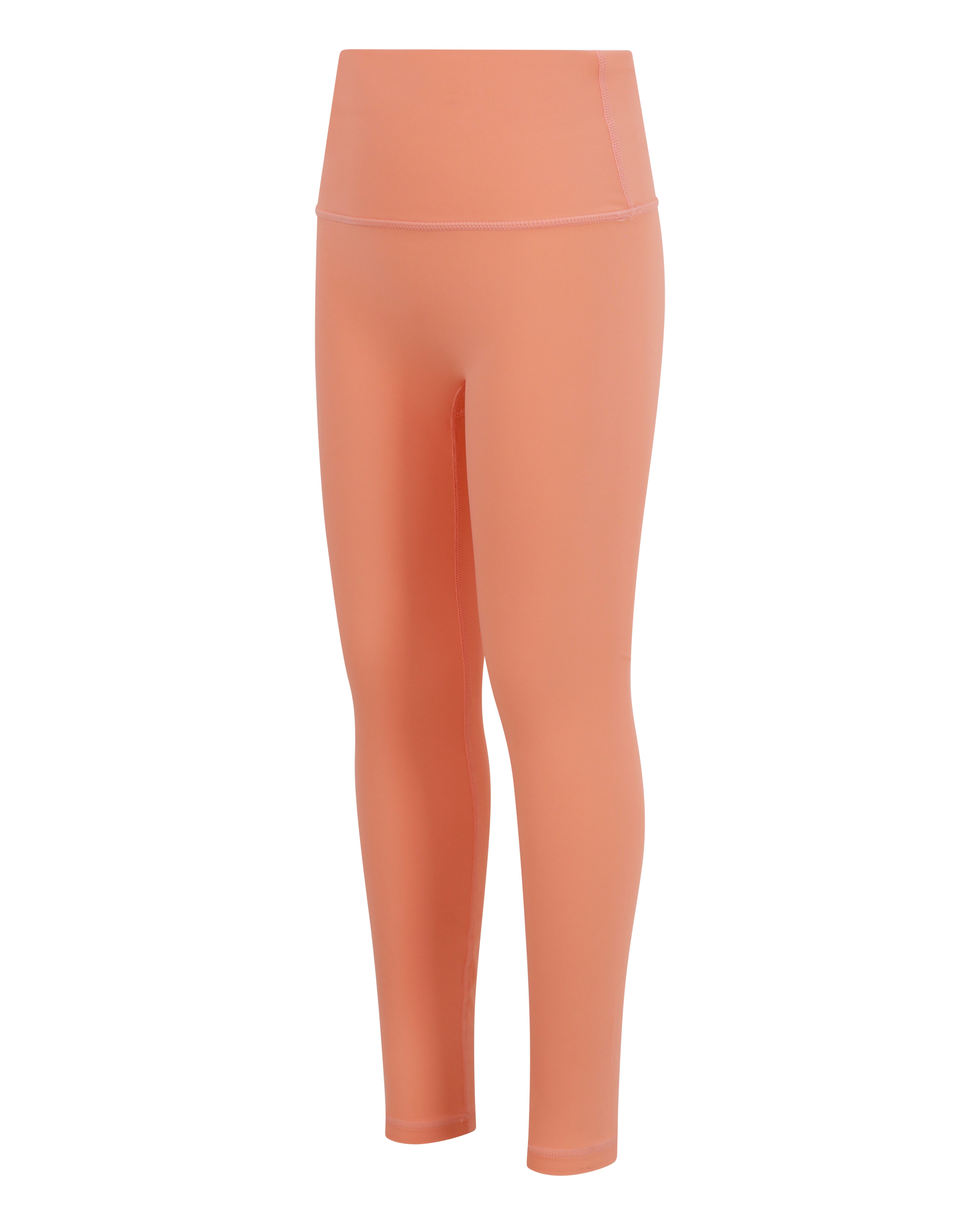 High-waisted leggings for active kids girls aged 5-14 - comfortable and versatile - orange side view