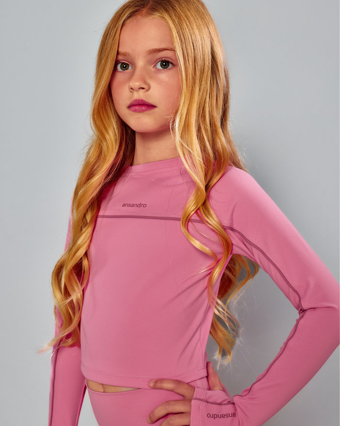 Dusty Rose Athletic Top and Leggings Set