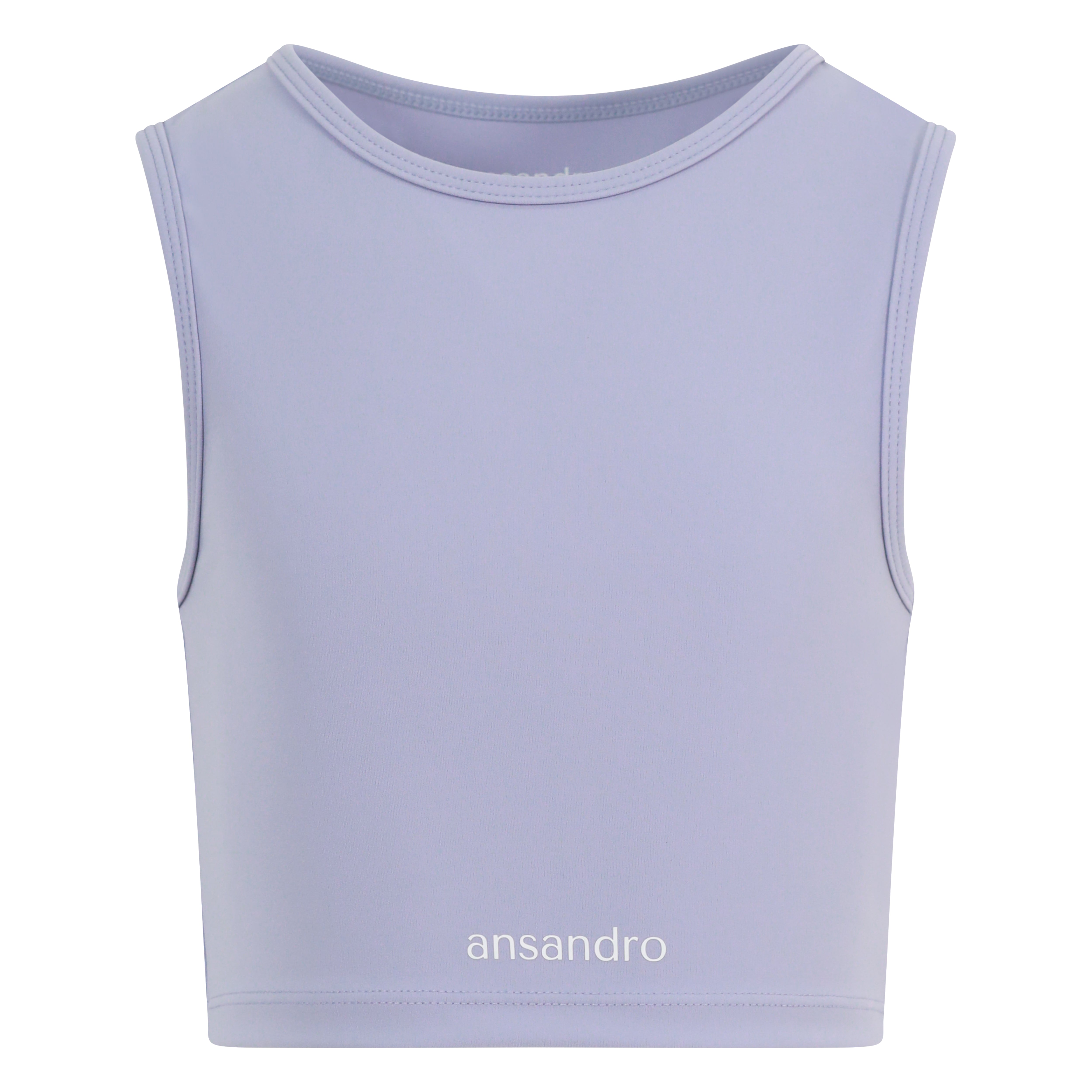 Girls' cropped coral tank - perfect for dance, yoga, and everyday wear - Front view