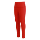 Girls' high-waisted leggings in vibrant colours (red) - perfect for sports and casual wear - leggings - side view
