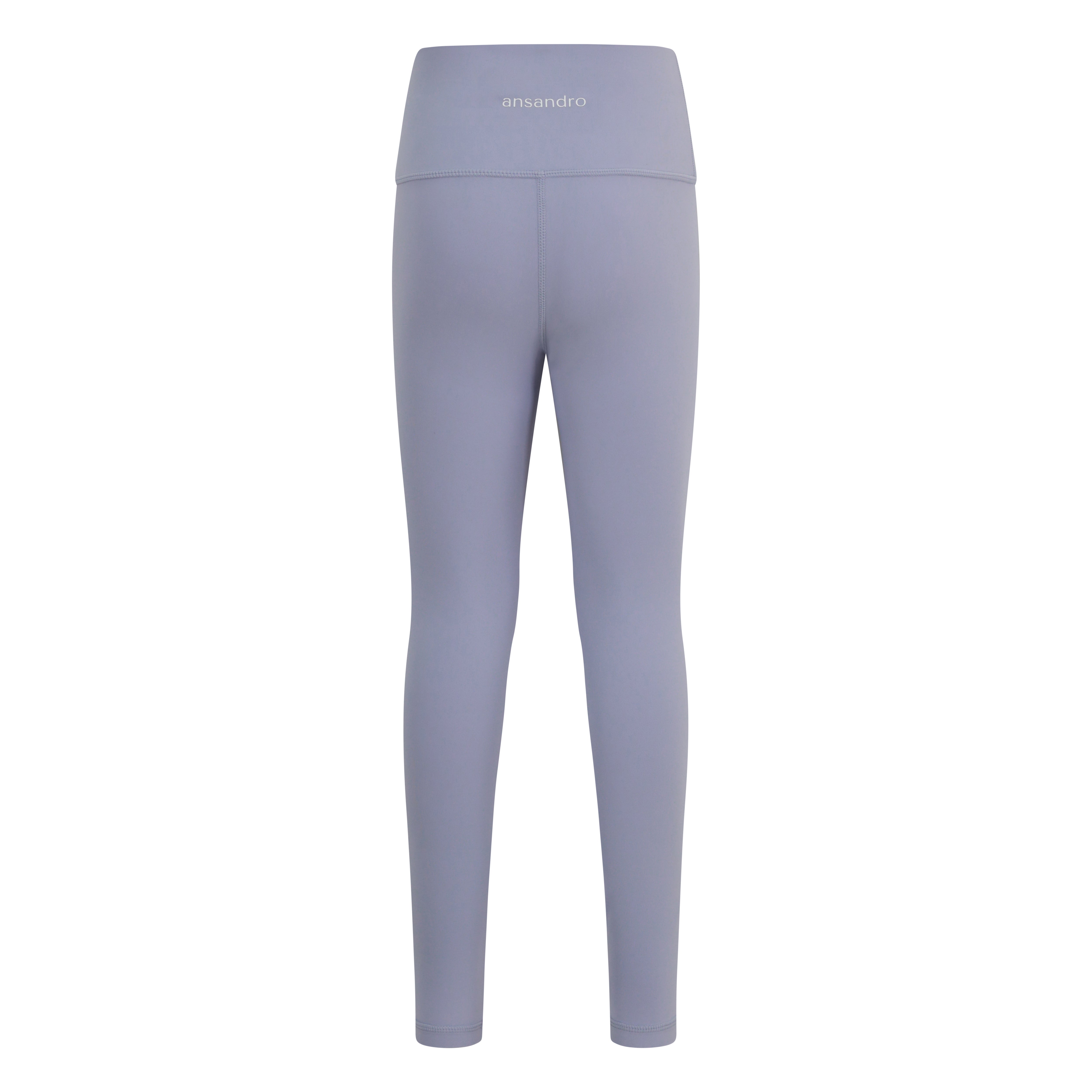 Soft and stretchy high-waisted leggings for children girls - Ansandro activewear - lilac leggings back view