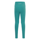 Durable high-waisted leggings for gymnastics, dance, and everyday adventures in Teal back view