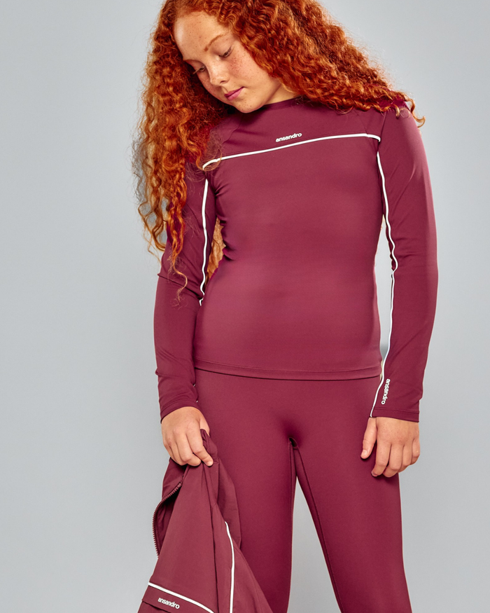 Damson Athletic Top and Leggings Set