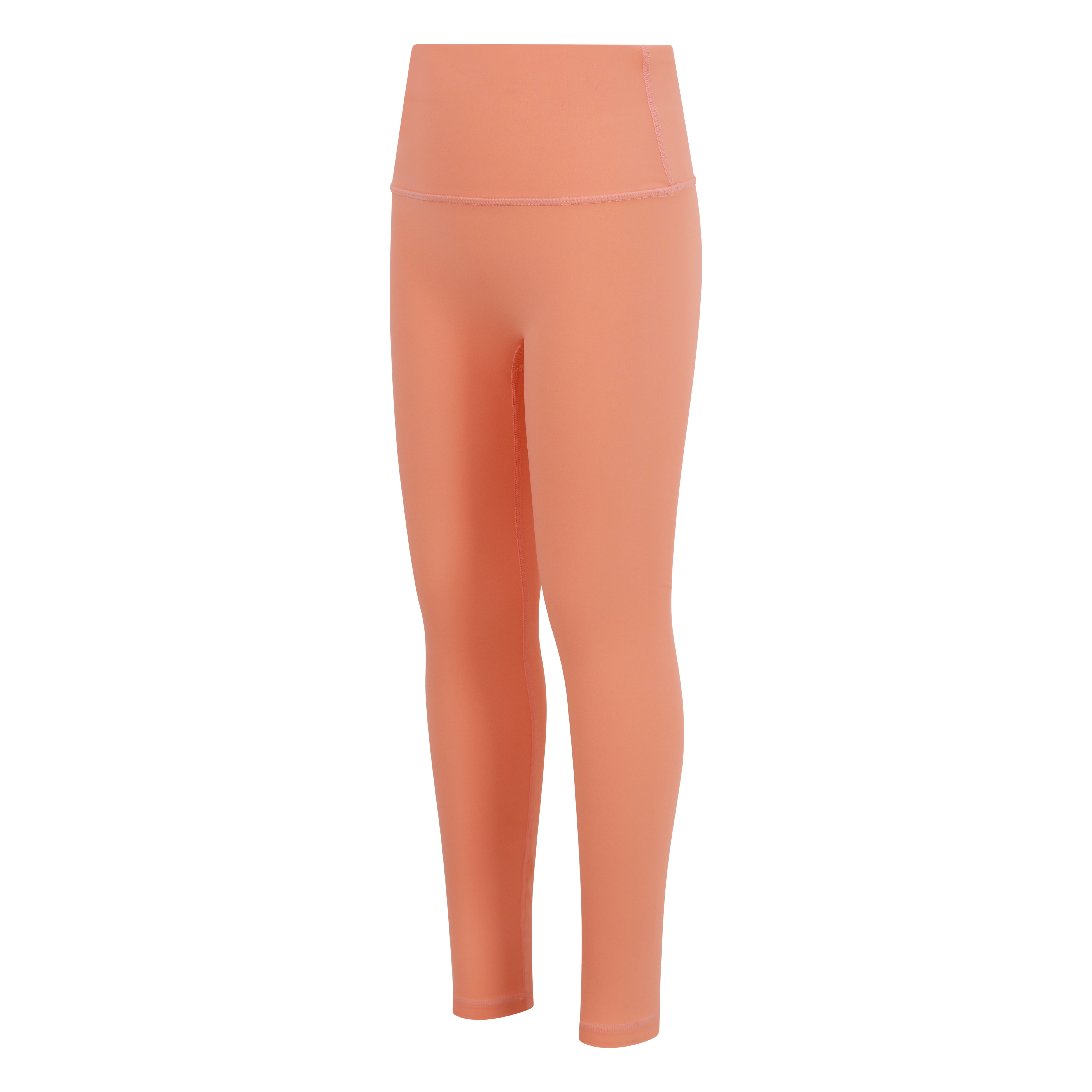 High-waisted leggings for active kids girls aged 5-14 - comfortable and versatile - orange side view